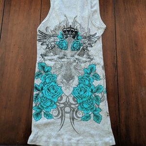 Grey and Teal tank